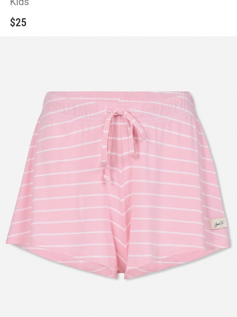 Girls' Pink Striped Pajama Shorts -(134) Splendid